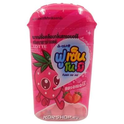 Жевательная резинка драже Клубника Fusen No Mi Strawberry Thai Lotte, Таиланд, 15 г