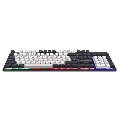 Клавиатура Defender Dark Knight GK-077 RU мембранная игровая с подсветкой (white/black)