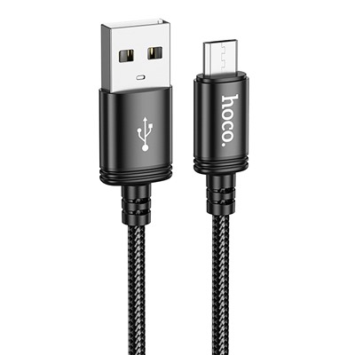 Кабель USB - micro USB Hoco X89 Wind (повр. уп.)  100см 2,4A  (black)