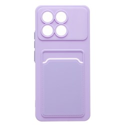 Чехол-накладка - SC337 с картхолдером для "Xiaomi Poco F6 Pro" (light violet) (233662)