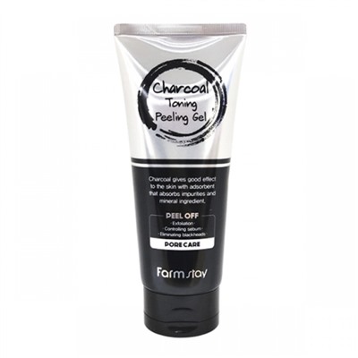 Пилинг-гель для лица Farm Stay Charcoal Toning Peeling Gel