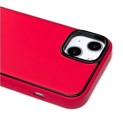 Чехол-накладка - PC084 экокожа для "Apple iPhone 14" (red) (219676)