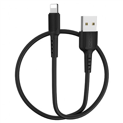 Кабель USB - Apple lightning Borofone BX16 Easy  100см 2A  (black)