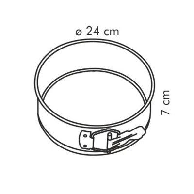Форма Tescoma Delicia, для запекания торта, разъёмная, сталь с антипригарным покрытием, d=24 см
