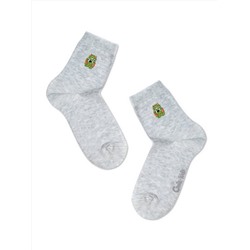 Детские носки CONTE-KIDS Однотонные хлопковые носки с вышивкой TIP-TOP