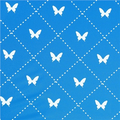 Зонт-трость «Яркие бабочки», 8 спиц, d = 90 см, цвет синий