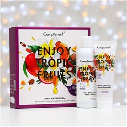 Подарочный набор косметики Compliment Enjoy Tropic Fruits№ 1400: гель для душа, 200 мл, гоммаж для лица, 80 мл