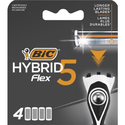 Кассеты для бритвы BiC FLEX-5 HYBRID (4 шт.)