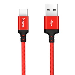 Кабель USB - Type-C Hoco X14 Times Speed  200см 3A  (red/black)