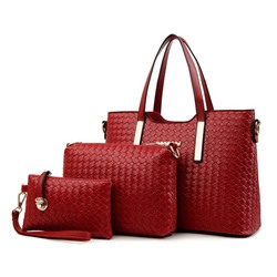 Комплект сумок из 3 предметов, арт А71, цвет:красный