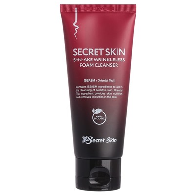 Пенка для лица Secret Skin Syn-Ake Wrinkleless Foam Cleanser, антивозрастная, 100 мл