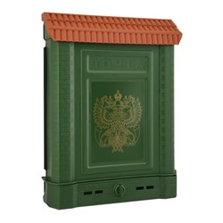 Ящик почтовый, вертикальный, с пластиковой щеколдой, зелёный