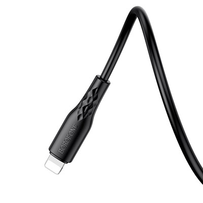 Кабель USB - Apple lightning Borofone BX48 (повр. уп.)  100см 2,4A  (black)