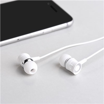 Проводные наушники с микрофоном внутриканальные Hoco M37 Pleasant sound universal (повр.уп.) Jack 3,5  (white)