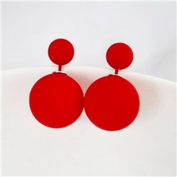 Серьги шарики в стиле диор, цвет: бордовый , арт. 018.565