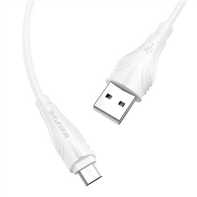 Кабель USB - micro USB Borofone BX18  200см 2,4A  (white)