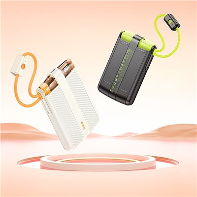 Внешний аккумулятор Hoco J127 mini PD20W 10000mAh Type-C/Type-C/Lightning (milky white)