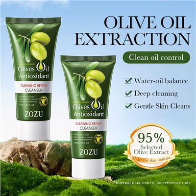 (ЗАМЯТА КОРОБКА) Пенка для умывания с экстрактом оливы ZOZU Olives Oil Antioxidant, 100 гр.