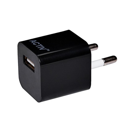 Адаптер Сетевой Activ Clean Line (повр. уп.) USB 1,5A/7,5W (black)