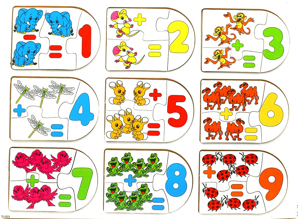 Пазлы по математике для дошкольников