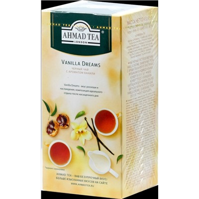 AHMAD TEA. Flavoured Collection. Vanilla dreams карт.пачка, 25 пак.