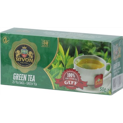 Rivon. Green tea GTFF 37,5 гр. карт.пачка, 25 пак.