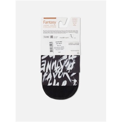 Полиамидные CONTE FANTASY Плотные носки с черным мыском и рисунком «Brave»