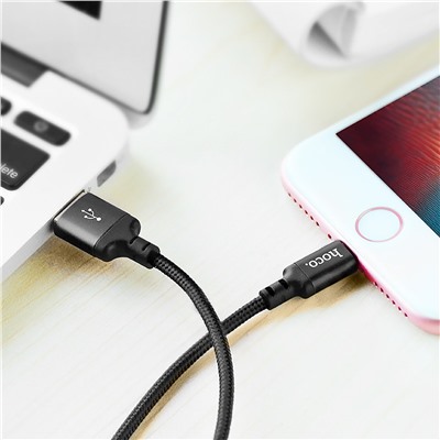 Кабель USB - Apple lightning Hoco X14 Times Speed  200см 2A  (black)