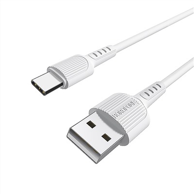 Кабель USB - Type-C Borofone BX16 Easy  100см 3A  (white)