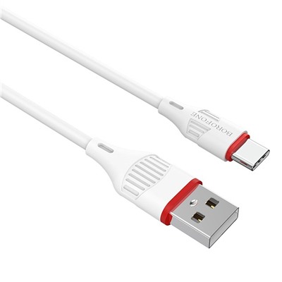 Кабель USB - micro USB Borofone BX17 Enjoy (повр. уп)  100см 2,4A  (white)