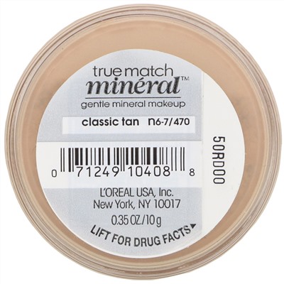 L'Oreal, Минеральная тональная основа True Match Mineral Foundation, оттенок N6-7/470 «Классический загар», 10 г