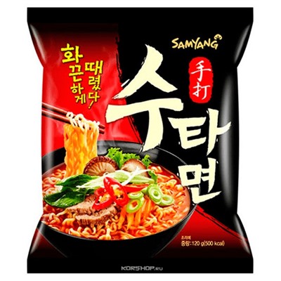 Острая лапша Сута Рамен Samyang, Корея, 120 г Акция