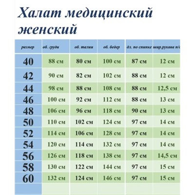 Халат медицинский жен. М-06А-63 ткань Тиси