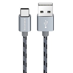 Кабель USB - Apple lightning Borofone BX24 Ring  100см 2,4A  (metal grey)