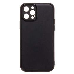 Чехол-накладка - PC084 экокожа для "Apple iPhone 12 Pro" (black) (219652)