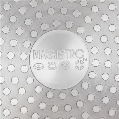 Блинница Magistro Granit, d=22 см, ручка soft-touch, антипригарное покрытие, индукция, цвет чёрный