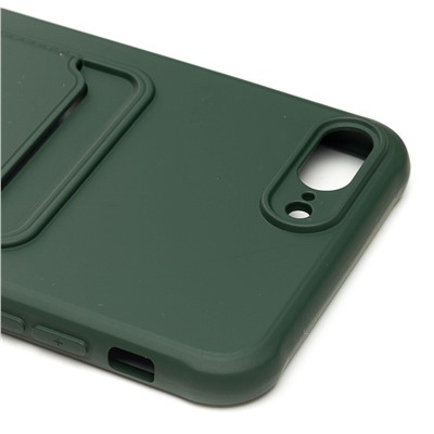 Чехол-накладка - SC304 с картхолдером для "Apple iPhone 7 Plus/iPhone 8 Plus" (dark green) (208669)