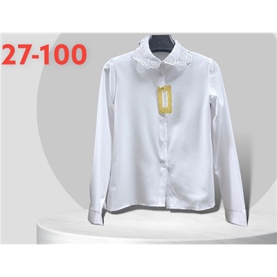 Рубашка — Белая блузка для девочки | Арт. 6893393