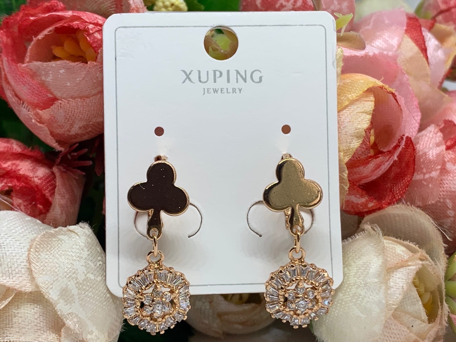 Xuping jewelry. Серьги e-06 арт. 102229. Серьги Ёриичи. 4678е серьги Эридан Karpinski.