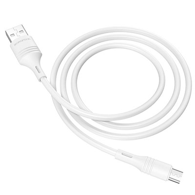 Кабель USB - micro USB Borofone BX43 CoolJoy (повр. уп)  100см 2,4A  (white)