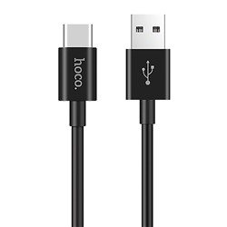 Кабель USB - Type-C Hoco X23 Skilled (повр. уп.)  100см 2,1A  (black)