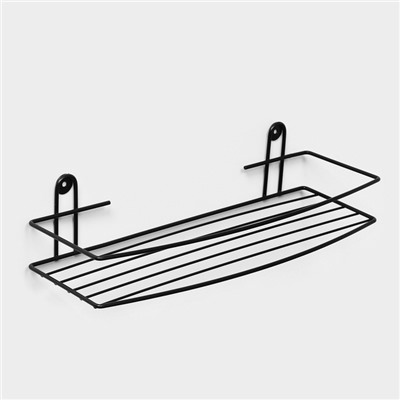 Полка для ванной прямая, 34×12×7,5 см, цвет черный