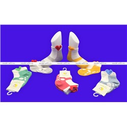 ЦЕНА 5 ПАР: TURKAN носки детские Бебики "Сердечки с ушками" с тормозами