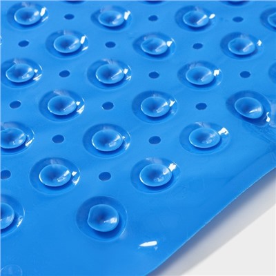 Коврик противоскользящий в ванну на присосках Доляна «Пузырьки», 37×71 см, цвет МИКС