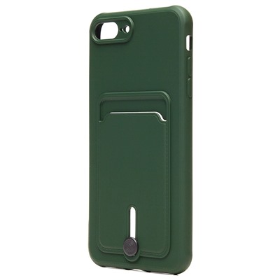 Чехол-накладка - SC304 с картхолдером для "Apple iPhone 7 Plus/iPhone 8 Plus" (dark green) (208669)