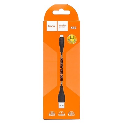 Кабель USB - micro USB Hoco X32 Excellent (повр. уп)  100см 2A  (black)