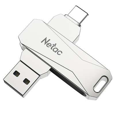 Флэш накопитель USB 64 Гб Netac U782C Dual 3.0 + Type C (silver)