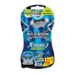 Станок для бритья одноразовый Schick (Wilkinson Sword) Xtreme-3 Ultimate Plus/Comfort (4шт.)