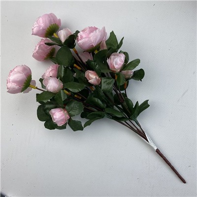 Розы розовые,букет 6 веточек, декоративные цветы 35см