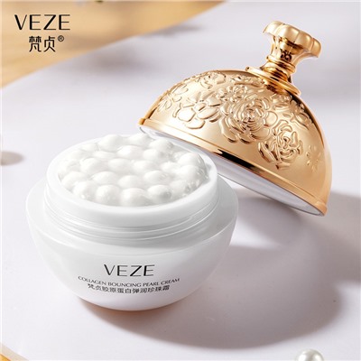 Коллагеновый увлажняющий антивозрастной крем для лица в шариках Veze Collagen Bouncing Pearl Cream, 30 гр.